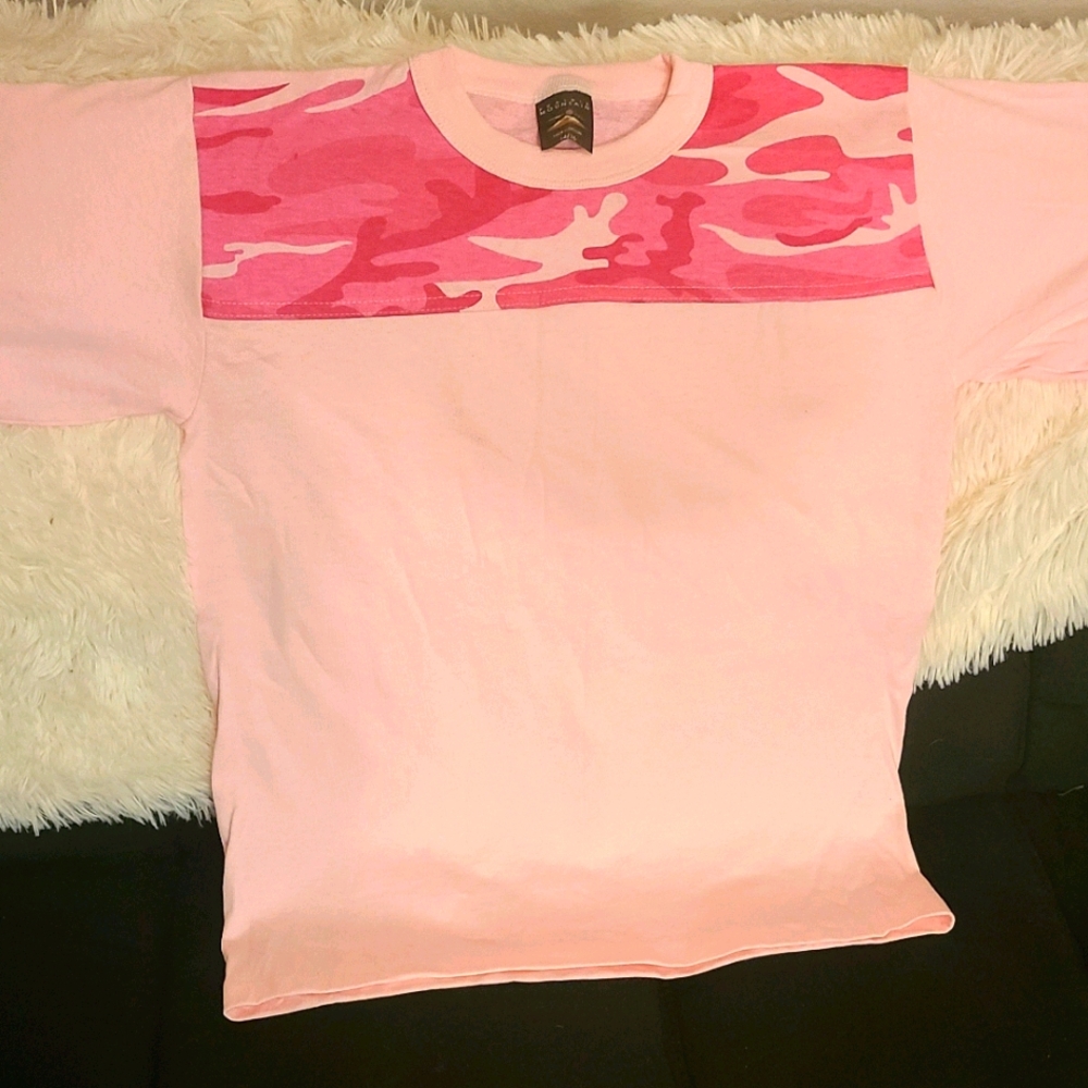 Girl Pink Camo Prairie Mountain T-shirt